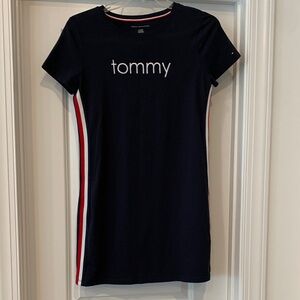 Tommy Hilfiger Navy Dress with Bold Stripes XS/S NWOT cotton blend